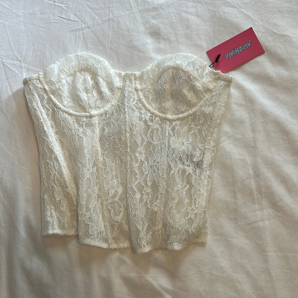 Edikted cartia lace corset in white, new with tags never worn, size xs - Picture 2 of 2